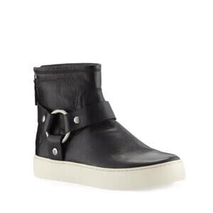 Frye Bowery Harness Shoes Womens Size 9.5 Leather High Top Boots Zip Sneakers